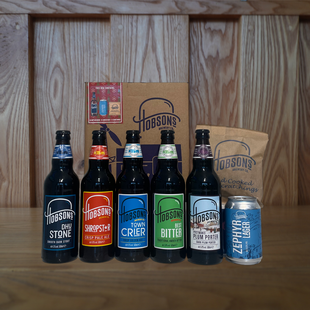 Hobsons Christmas Beer Gift Set- Festive beer selection.