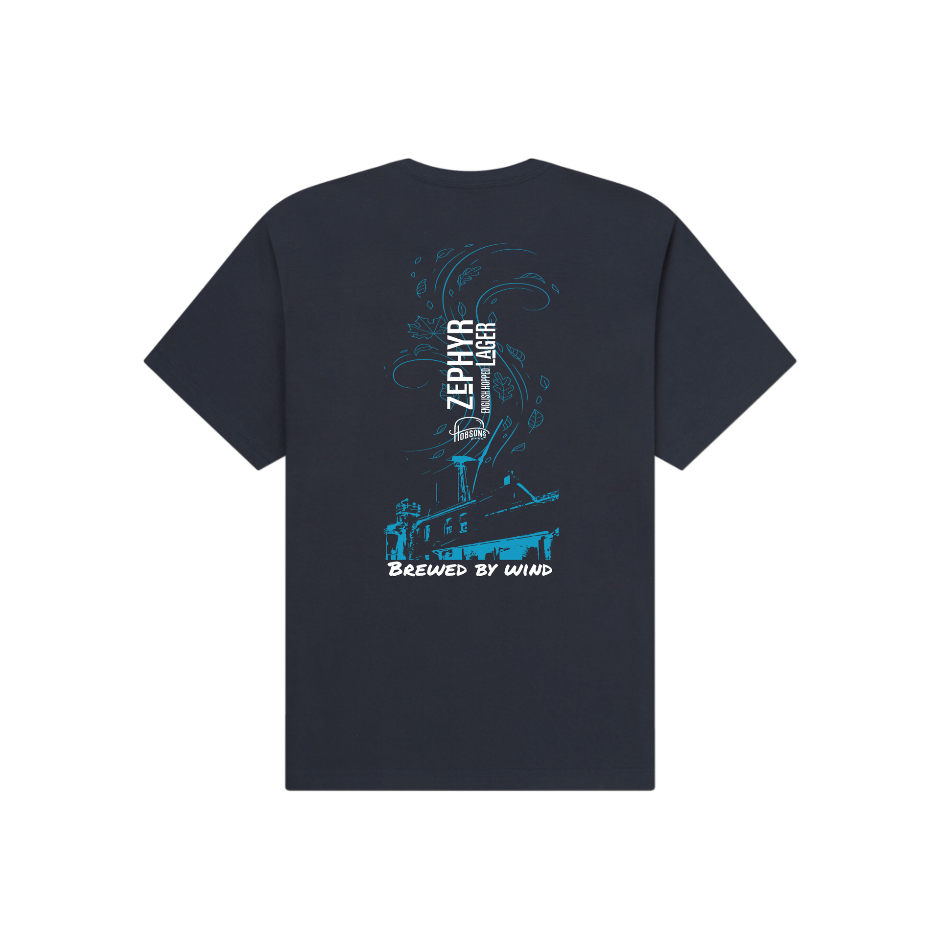 Hobsons Zephyr Lager T-Shirt 'Brewed by Wind' Organic Cotton Tee