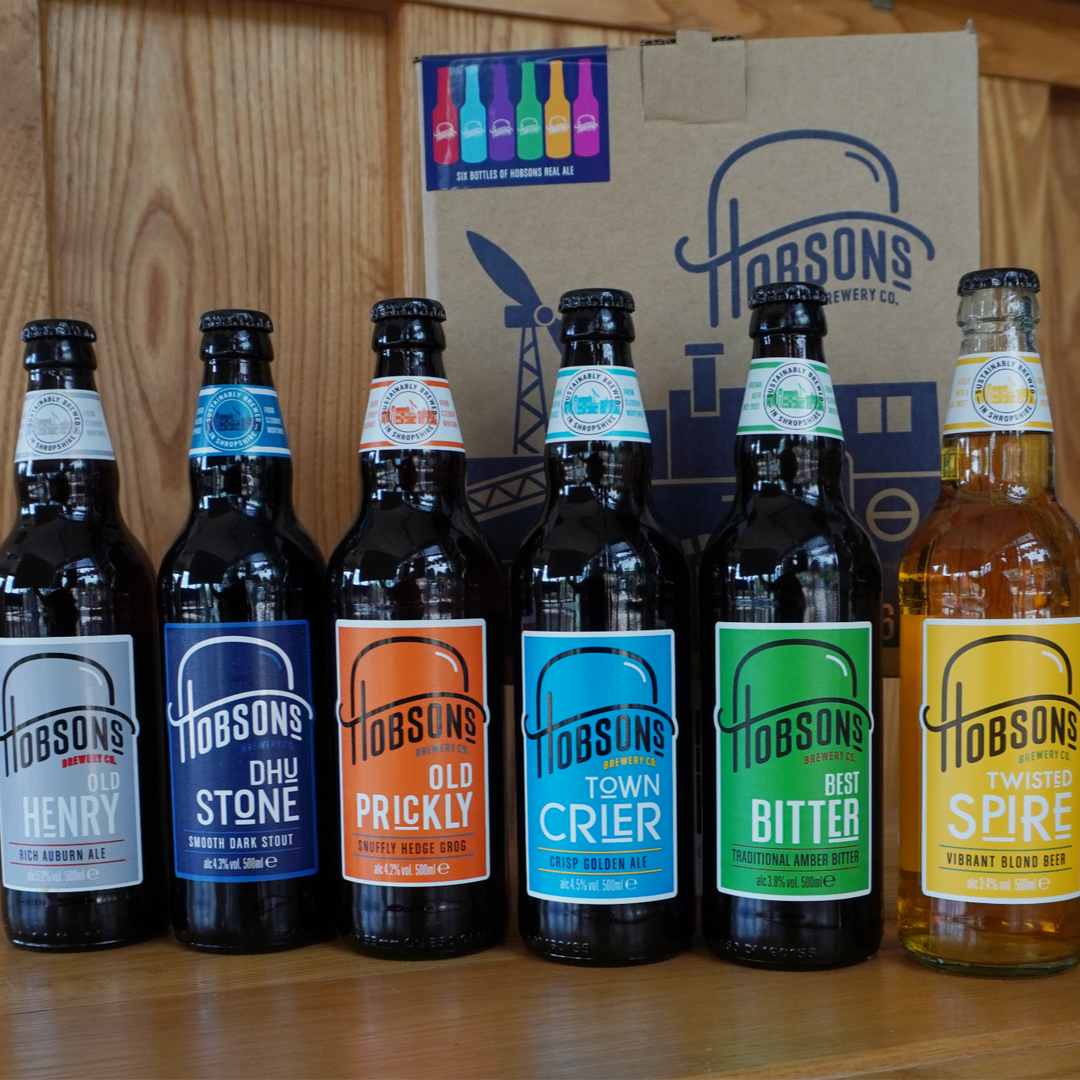 6 beer bottles real ale